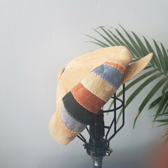 United Hatters Accessories - Vintage 70s Newsboy Hat Courderouy  with Zipper